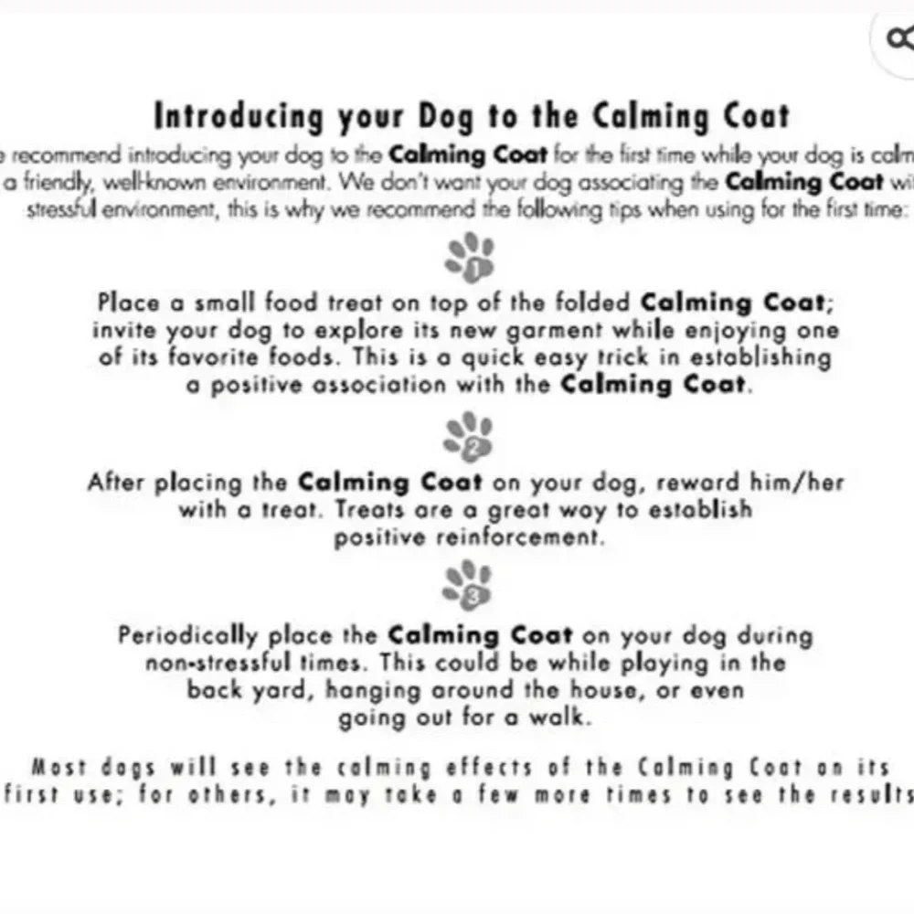 AKC American Kennel Club Calming Dog Coat Jacket Gray Medium M Travel Comfort